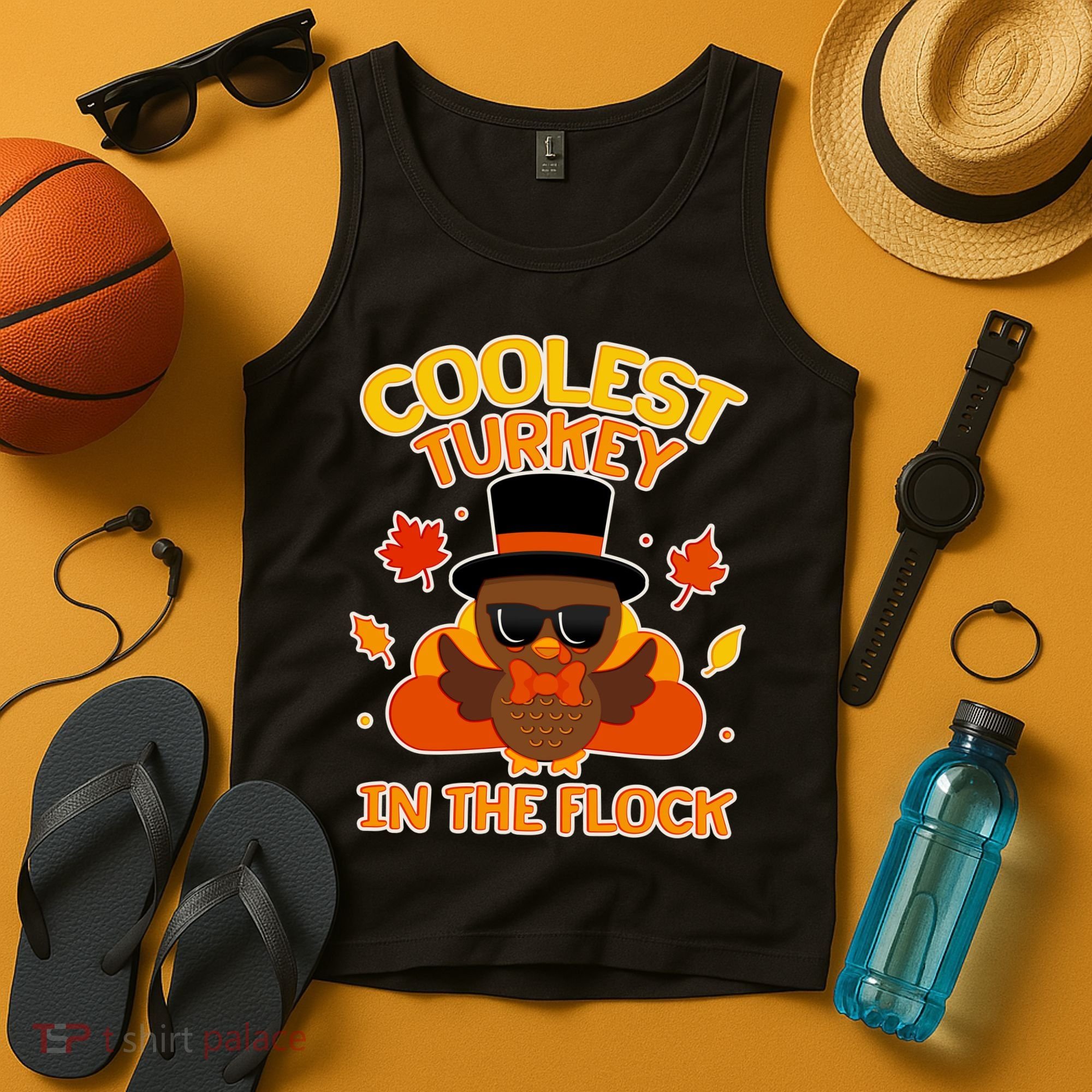 Thanksgiving Cute Coolest Turkey In The Flock Tank Top