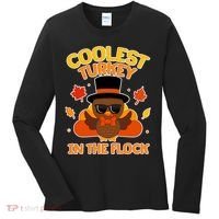 Thanksgiving Cute Coolest Turkey In The Flock Women's Long Sleeve Shirt thumb 0