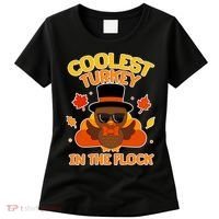 Thanksgiving Cute Coolest Turkey In The Flock Women's T-Shirt thumb 0