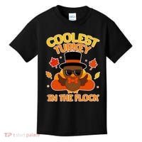 Thanksgiving Cute Coolest Turkey In The Flock Kids T-Shirt thumb 0