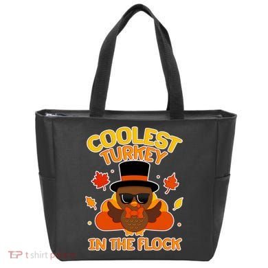 Thanksgiving Cute Coolest Turkey In The Flock Tote Bag
