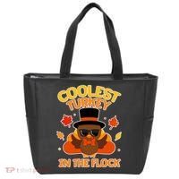Thanksgiving Cute Coolest Turkey In The Flock Tote Bag thumb 0
