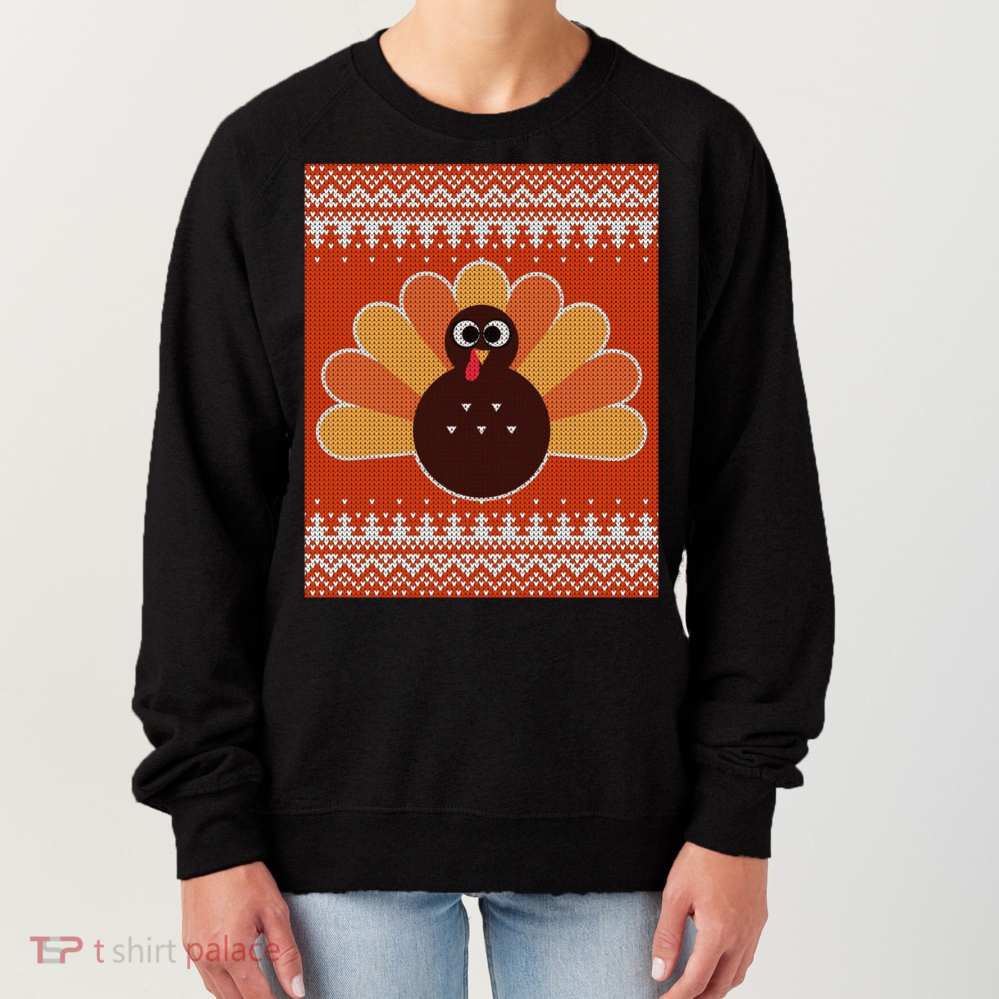 Thanksgiving Cute Turkey Ugly Sweater Women's Sweatshirt