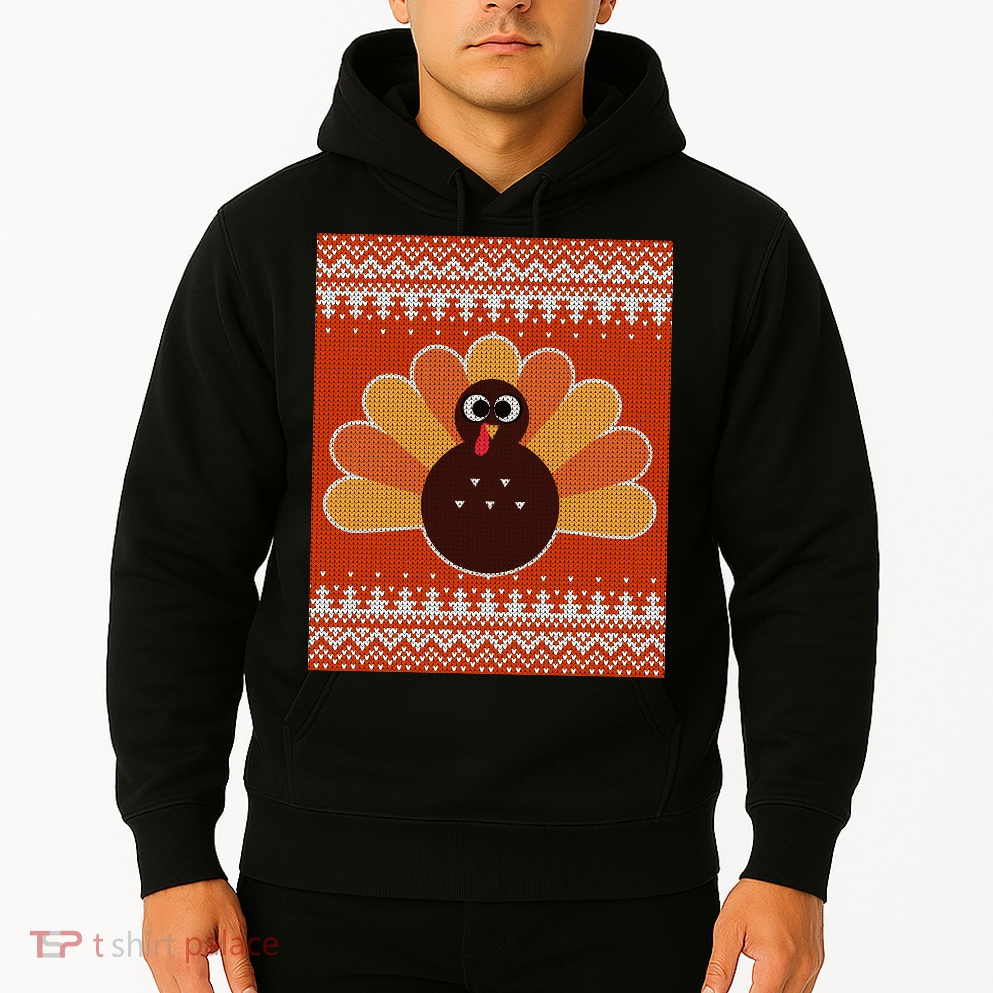 Thanksgiving Cute Turkey Ugly Sweater Hoodie