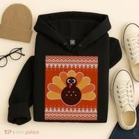 Thanksgiving Cute Turkey Ugly Sweater Hoodie thumb 4