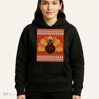 Thanksgiving Cute Turkey Ugly Sweater Hoodie thumb 5