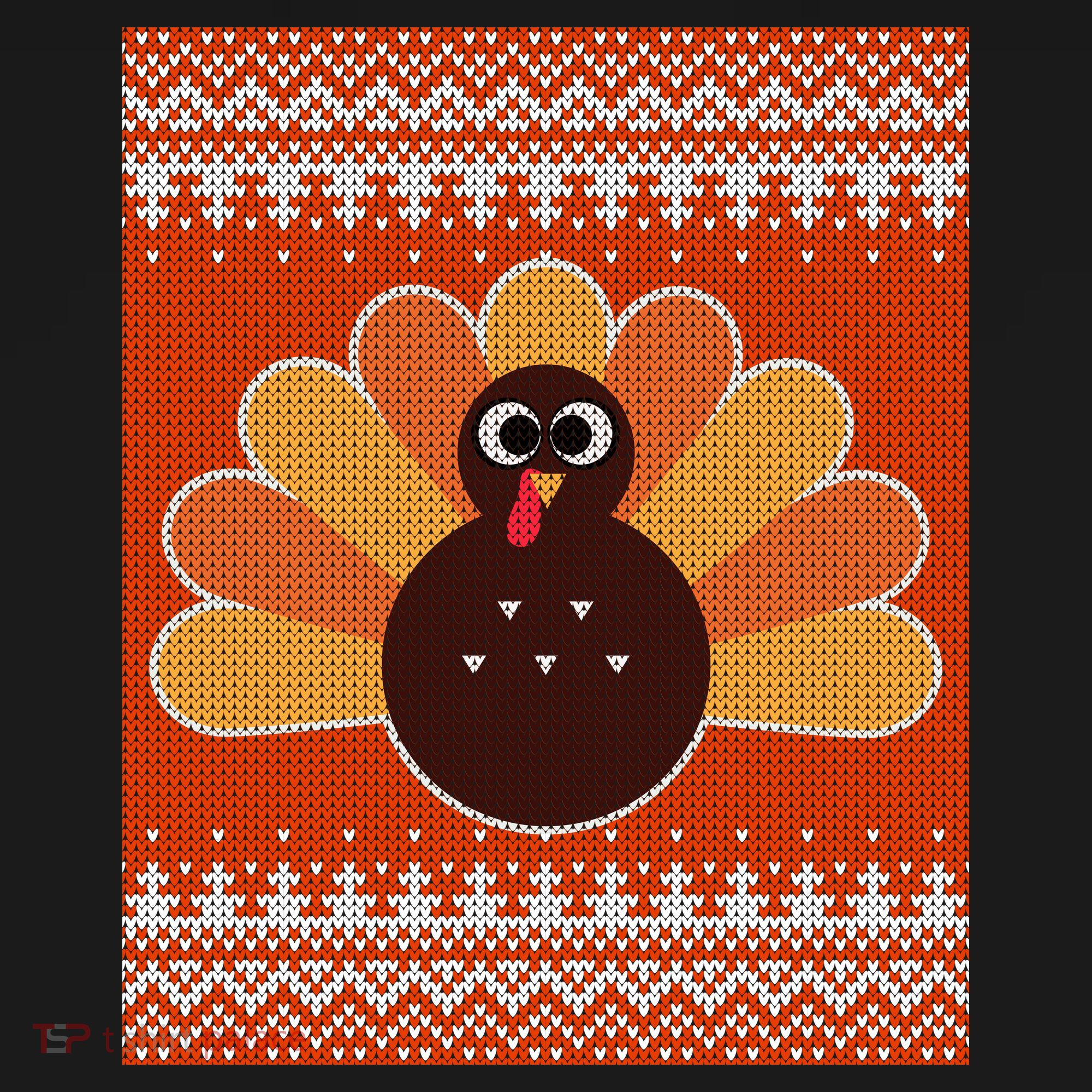 Thanksgiving Cute Turkey Ugly Sweater Pajama Set