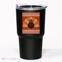 Thanksgiving Cute Turkey Ugly Sweater Tumbler thumb 0