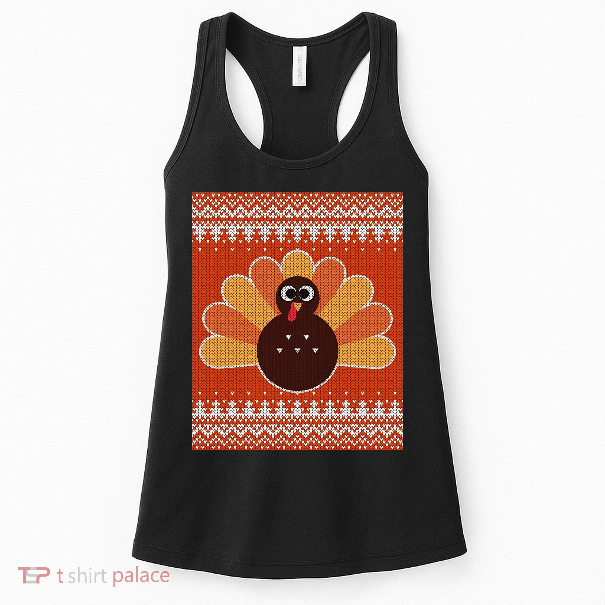 Thanksgiving Cute Turkey Ugly Sweater Women's Tank Top