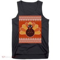 Thanksgiving Cute Turkey Ugly Sweater Tank Top thumb 0