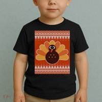 Thanksgiving Cute Turkey Ugly Sweater Toddler T-Shirt thumb 2