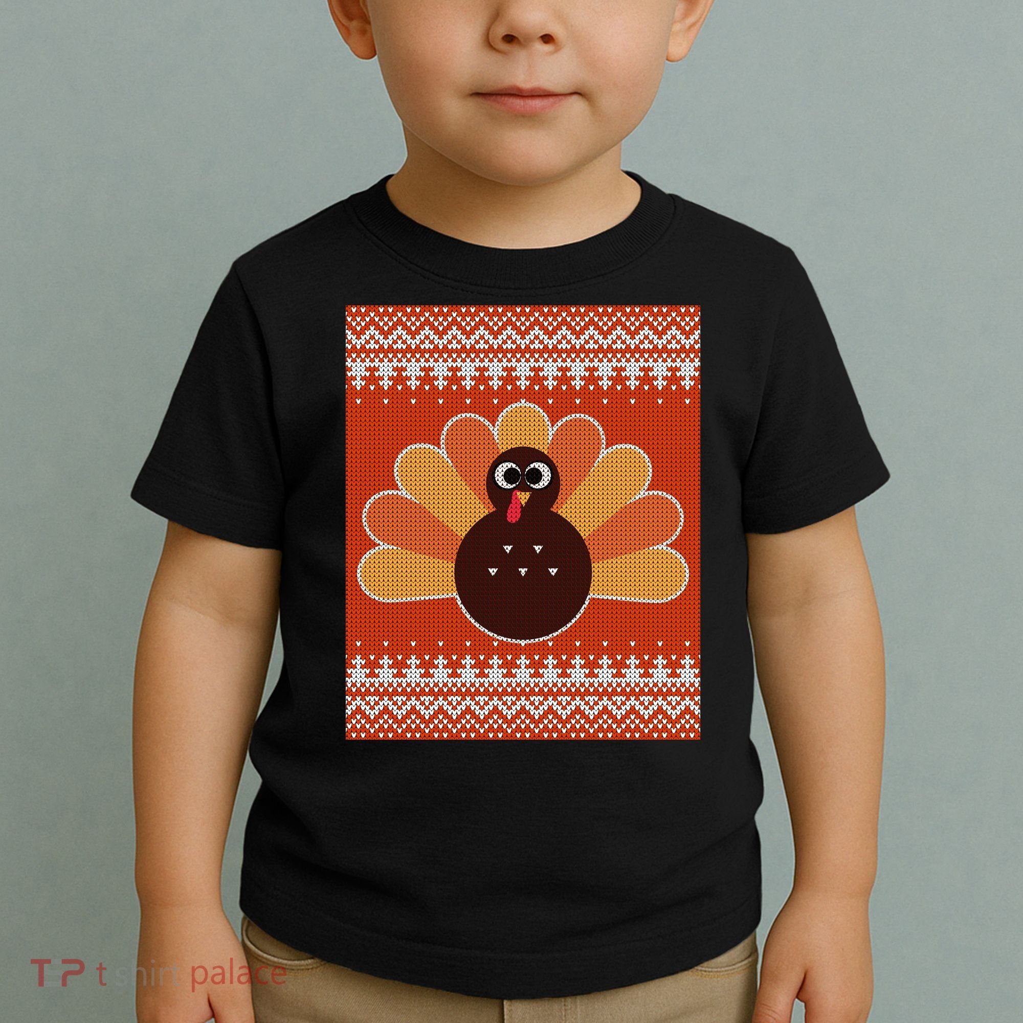 Thanksgiving Cute Turkey Ugly Sweater Toddler T-Shirt