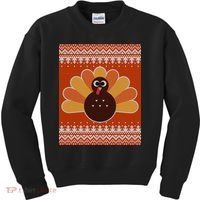 Thanksgiving Cute Turkey Ugly Sweater Kids Sweatshirt thumb 0