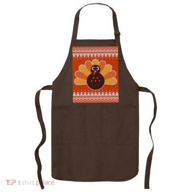 Thanksgiving Cute Turkey Ugly Sweater Apron