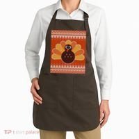 Thanksgiving Cute Turkey Ugly Sweater Apron thumb 2