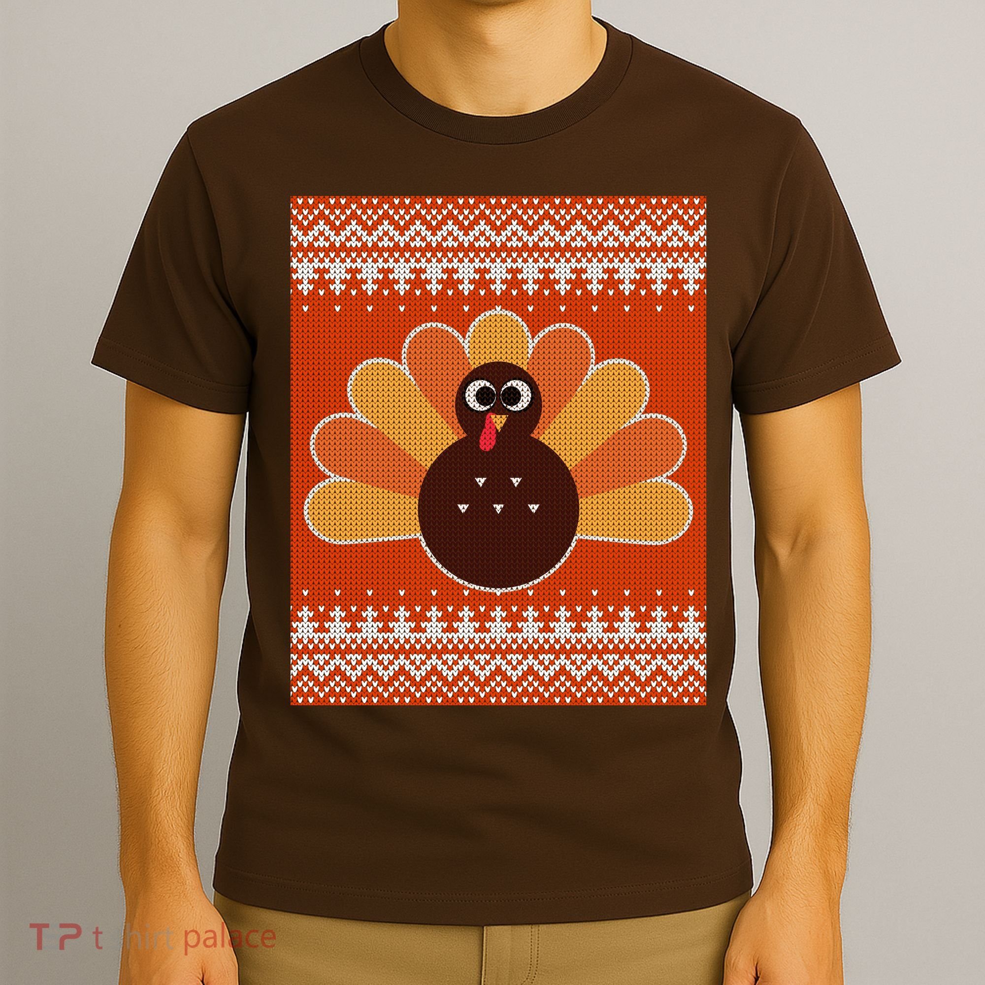 Thanksgiving Cute Turkey Ugly Sweater T-Shirt