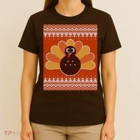 Thanksgiving Cute Turkey Ugly Sweater T-Shirt thumb 4