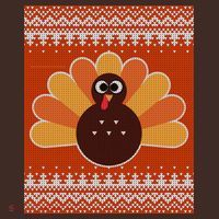 Thanksgiving Cute Turkey Ugly Sweater T-Shirt thumb 7