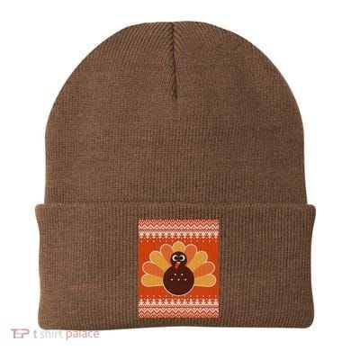 Thanksgiving Cute Turkey Ugly Sweater Beanie