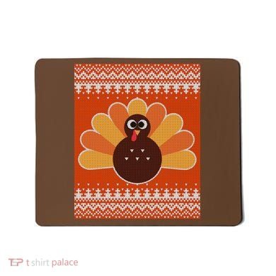Thanksgiving Cute Turkey Ugly Sweater Mousepad