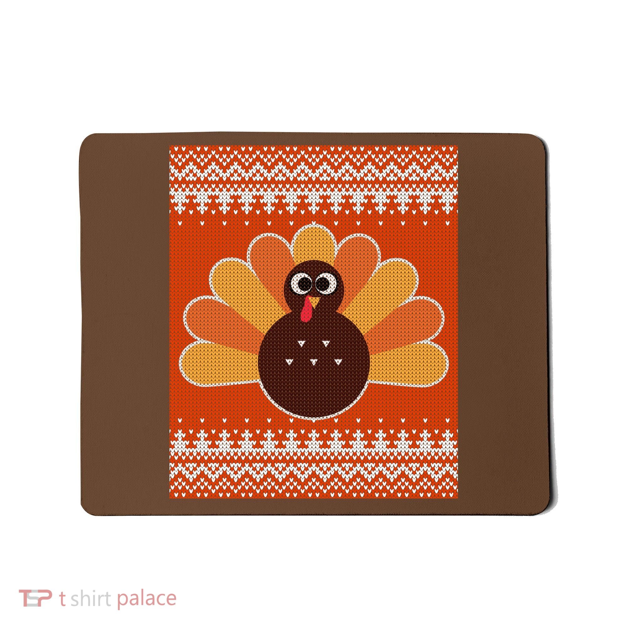 Thanksgiving Cute Turkey Ugly Sweater Mousepad