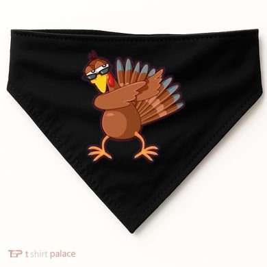 Thanksgiving Dabbing Turkey USA-Made Doggie Bandana