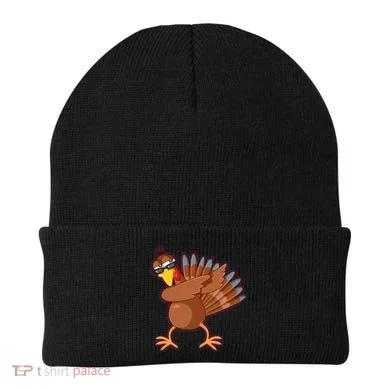 Thanksgiving Dabbing Turkey Beanie