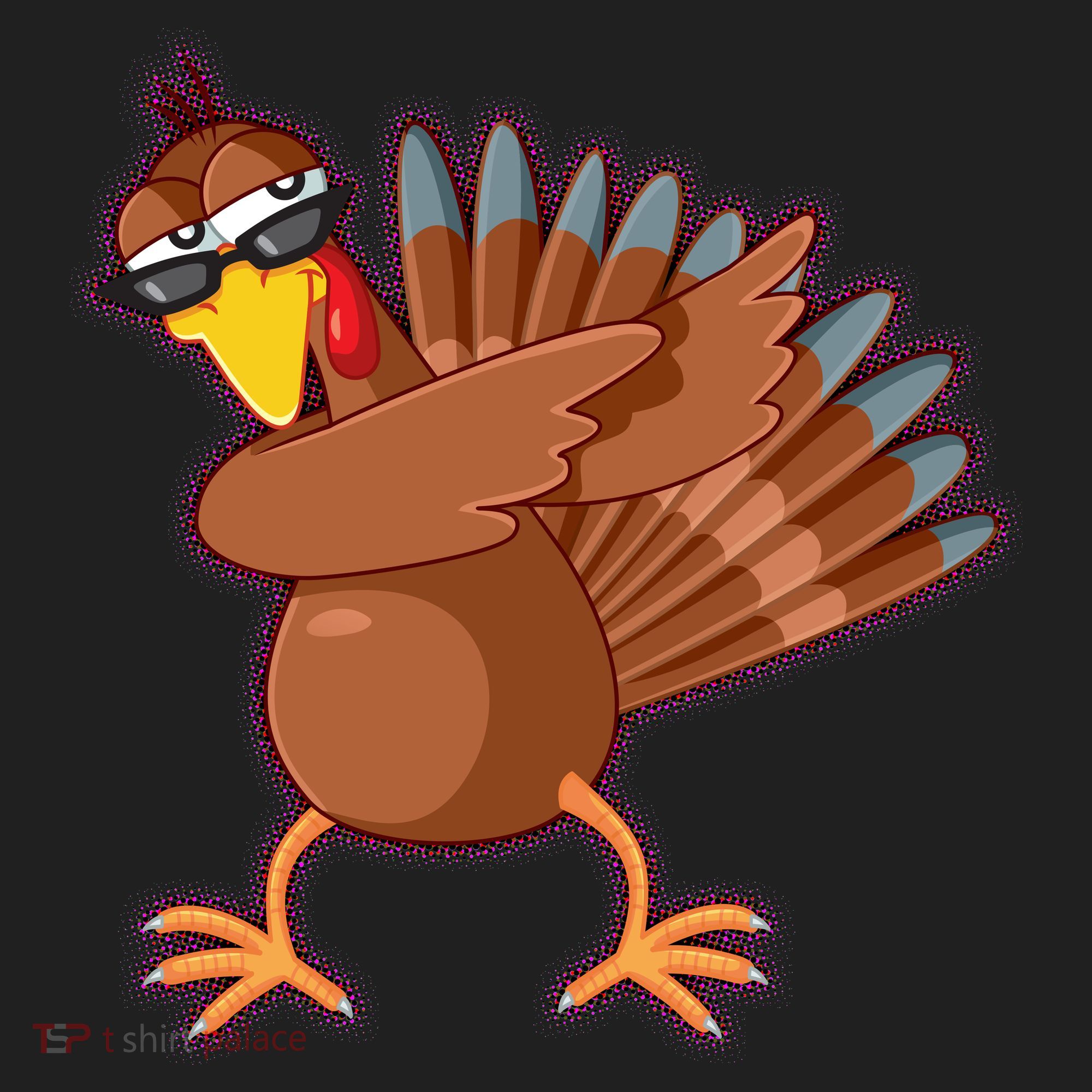 Thanksgiving Dabbing Turkey Beanie
