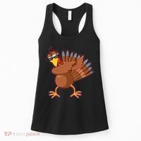 Thanksgiving Dabbing Turkey Women's Tank Top thumb 0