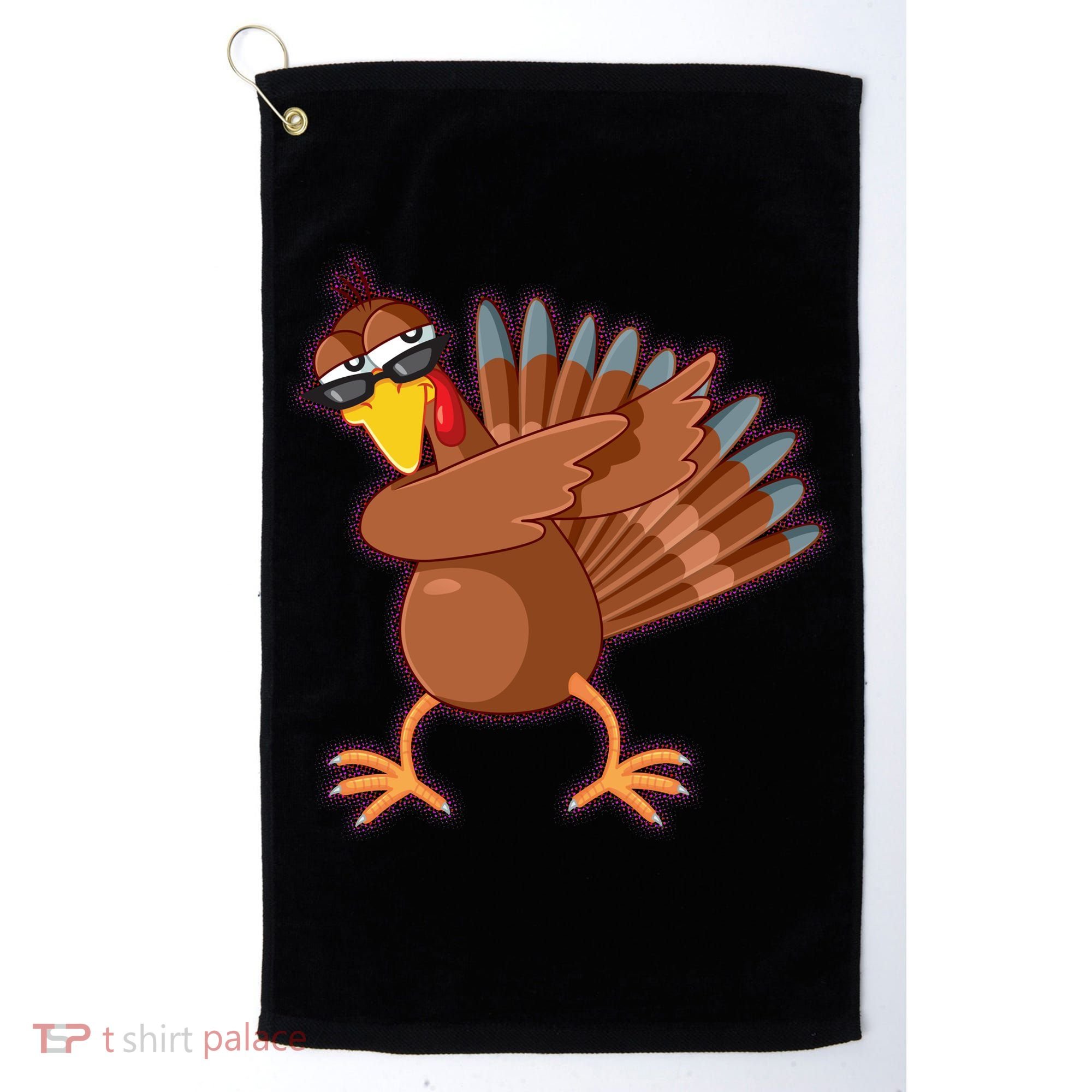 Thanksgiving Dabbing Turkey Golf Towel