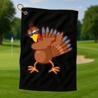 Thanksgiving Dabbing Turkey Golf Towel thumb 1