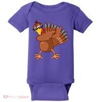 Thanksgiving Dabbing Turkey Baby Bodysuit thumb 0