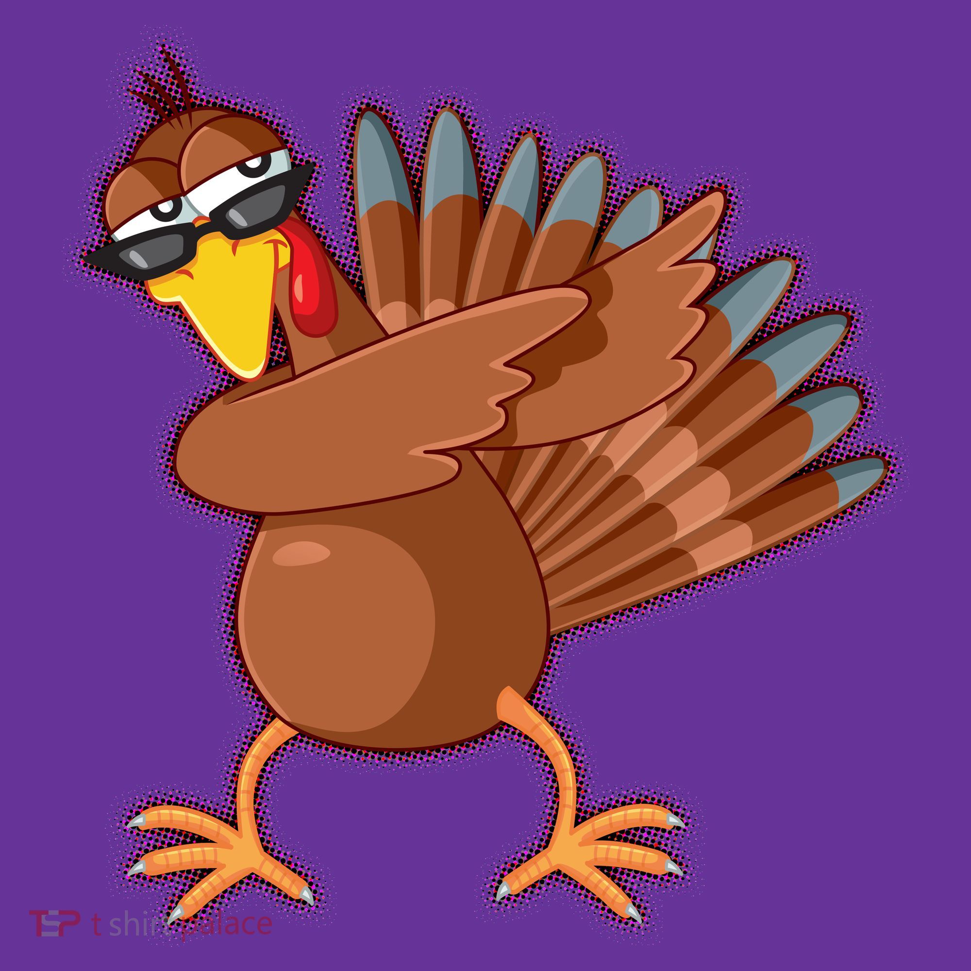 Thanksgiving Dabbing Turkey Women's Long Sleeve Shirt