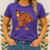 Thanksgiving Dabbing Turkey Women's T-Shirt thumb 2