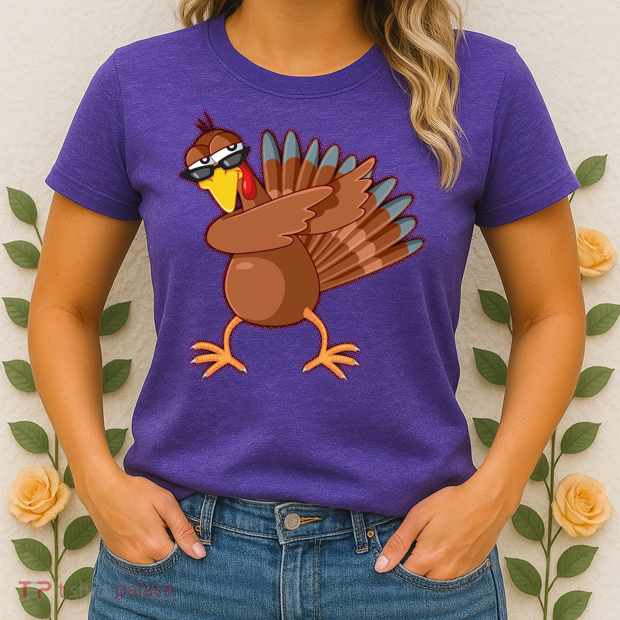 Thanksgiving Dabbing Turkey Women's T-Shirt