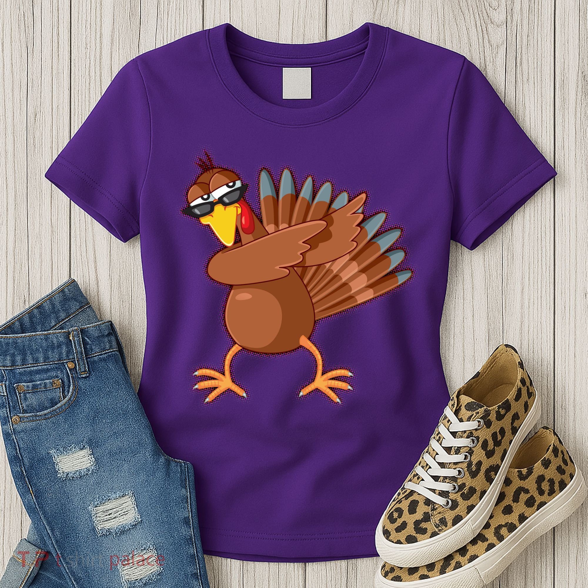 Thanksgiving Dabbing Turkey Women's T-Shirt