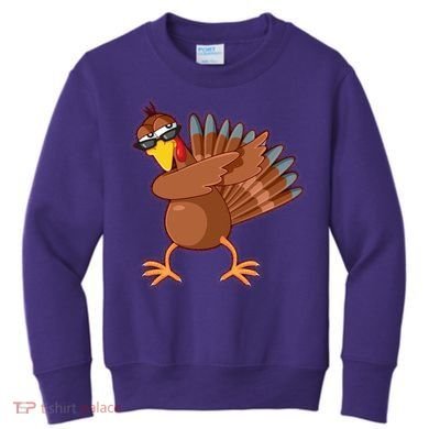Thanksgiving Dabbing Turkey Kids Sweatshirt