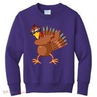 Thanksgiving Dabbing Turkey Kids Sweatshirt thumb 0