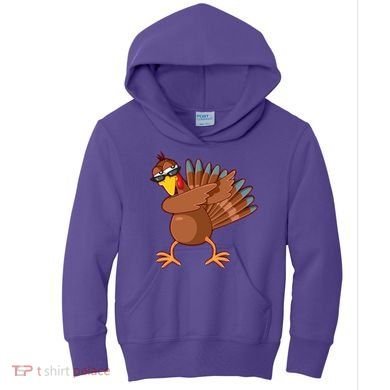 Thanksgiving Dabbing Turkey Kids Hoodie