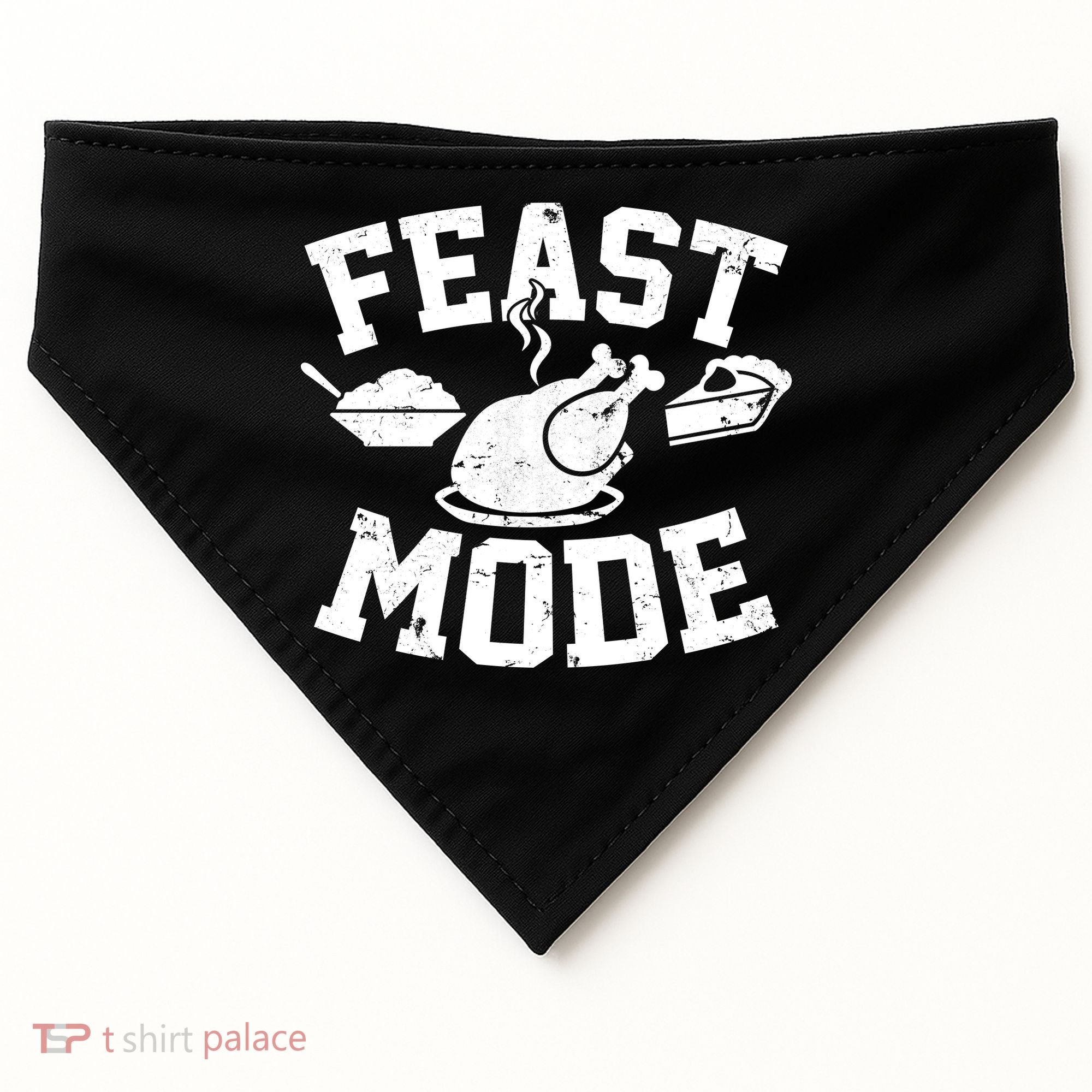 Thanksgiving Feast Mode USA-Made Doggie Bandana