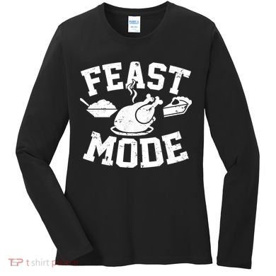 Thanksgiving Feast Mode Women's Long Sleeve Shirt