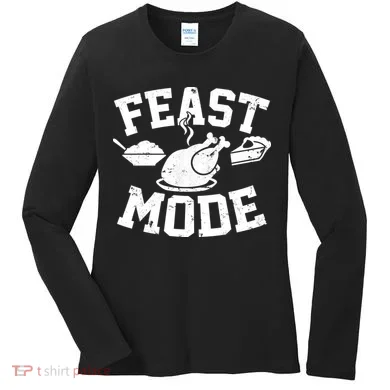 Thanksgiving Feast Mode Women's Long Sleeve Shirt