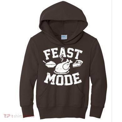 Thanksgiving Feast Mode Kids Hoodie