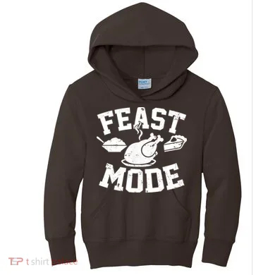 Thanksgiving Feast Mode Kids Hoodie