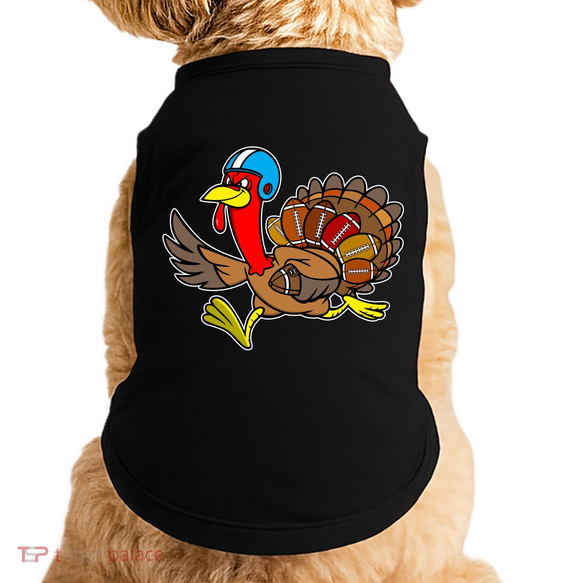 Thanksgiving Football Turkey Doggie Tank