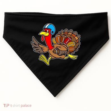 Thanksgiving Football Turkey USA-Made Doggie Bandana