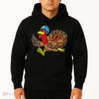 Thanksgiving Football Turkey Hoodie thumb 2