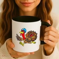 Thanksgiving Football Turkey Coffee Mug thumb 3
