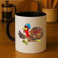 Thanksgiving Football Turkey Coffee Mug thumb 4