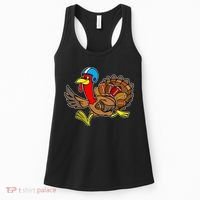 Thanksgiving Football Turkey Women's Tank Top thumb 0